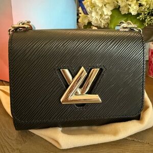 Louis Vuitton mini twist on Black w silver hardware Crossbody Bag